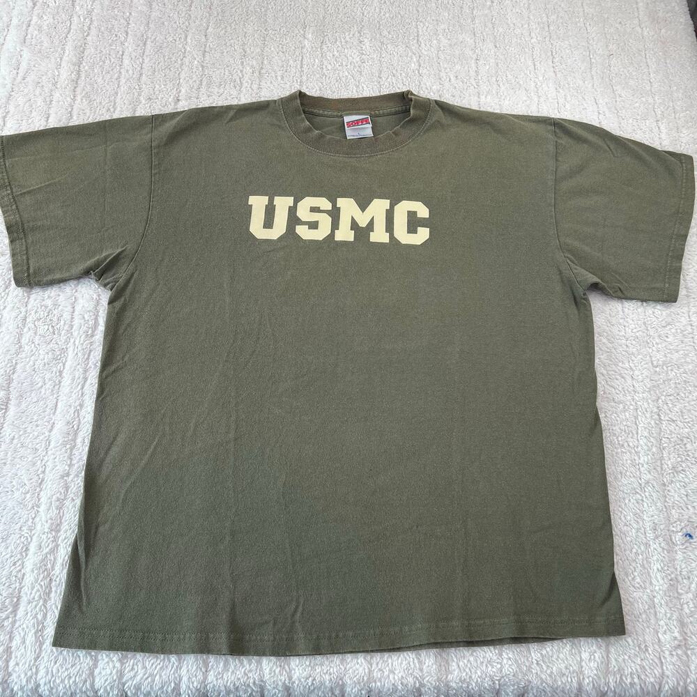 USMC Marine Green Military T-shirt men's size large Soffe Tag
